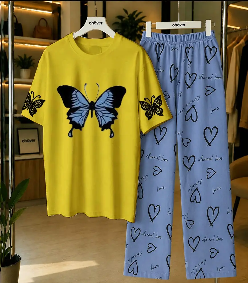 2 Pcs Women's Stitched Cotton Jersey Printed Night Suit