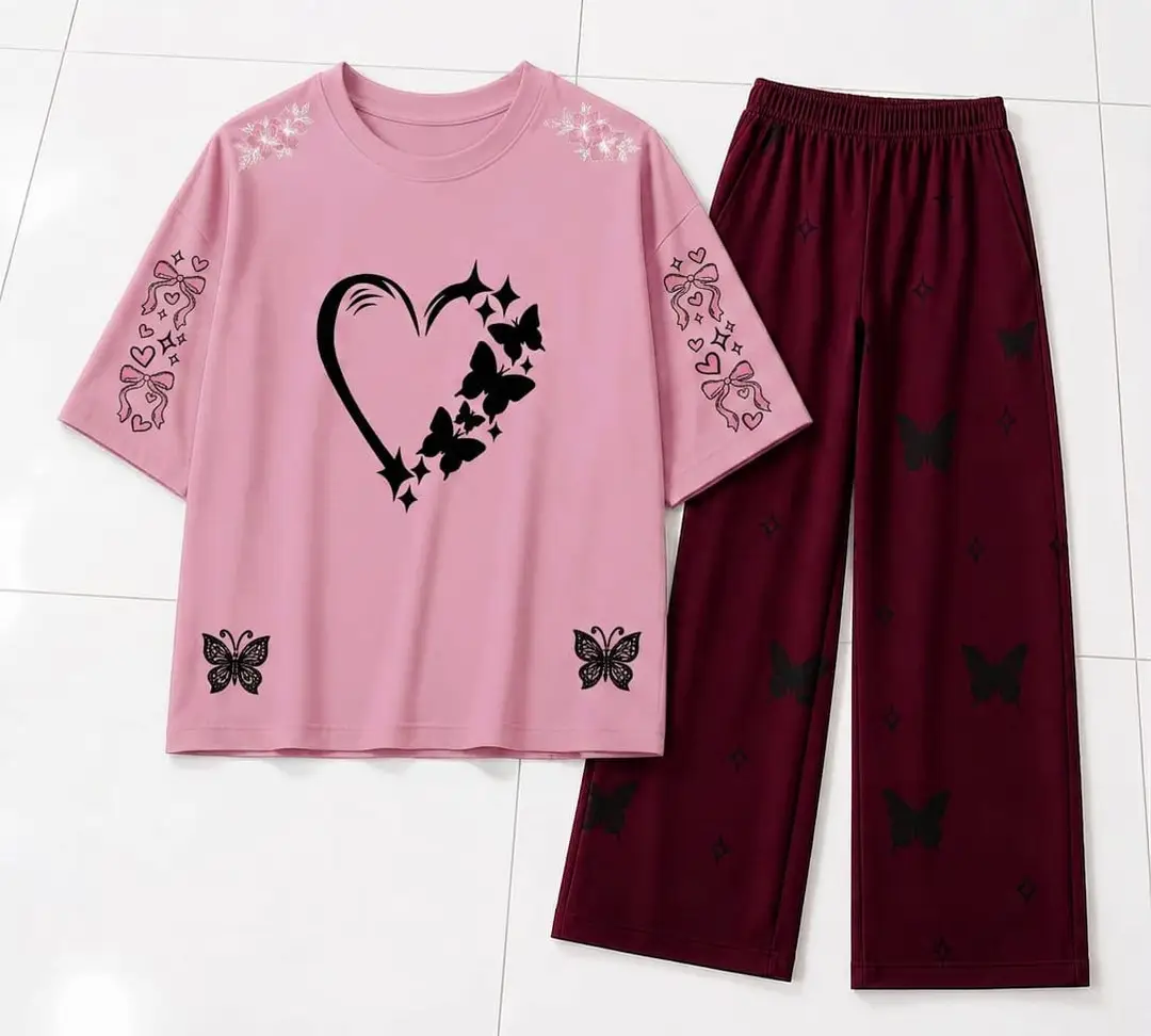2 Pcs Women's Stitched Cotton Jersey Printed Night Suit