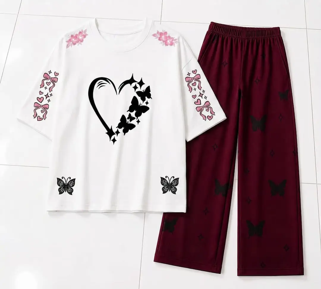 2 Pcs Women's Stitched Cotton Jersey Printed Night Suit