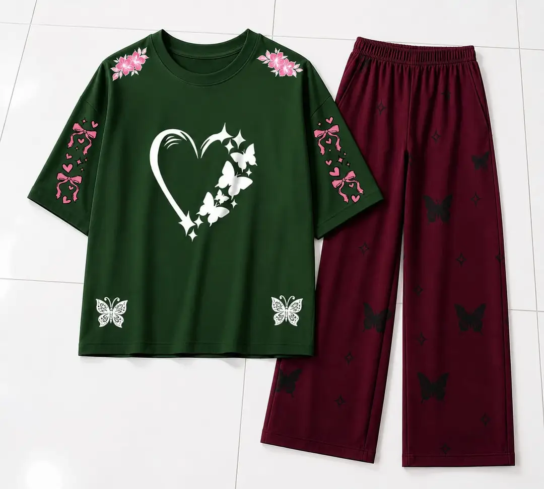 2 Pcs Women's Stitched Cotton Jersey Printed Night Suit