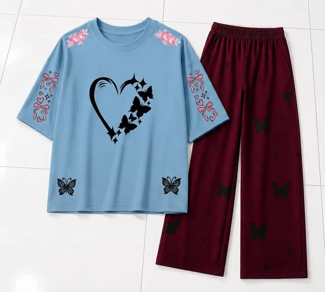 2 Pcs Women's Stitched Cotton Jersey Printed Night Suit