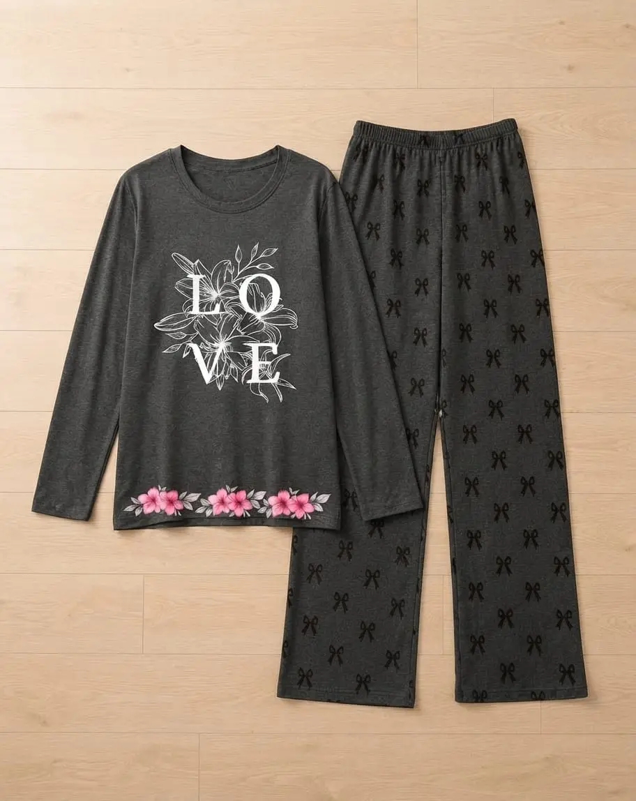 2 Pcs Women's Stitched Cotton Jersey Printed Night Suit