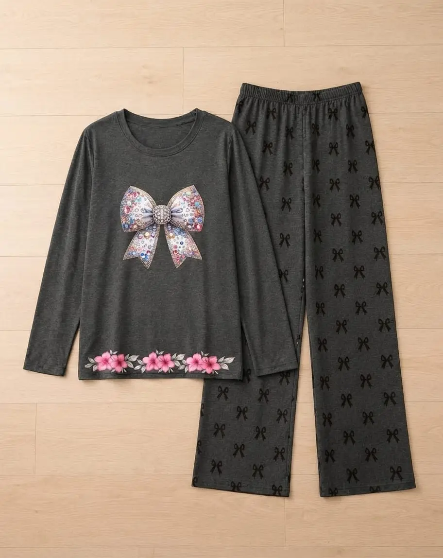 2 Pcs Women's Stitched Cotton Jersey Printed Night Suit