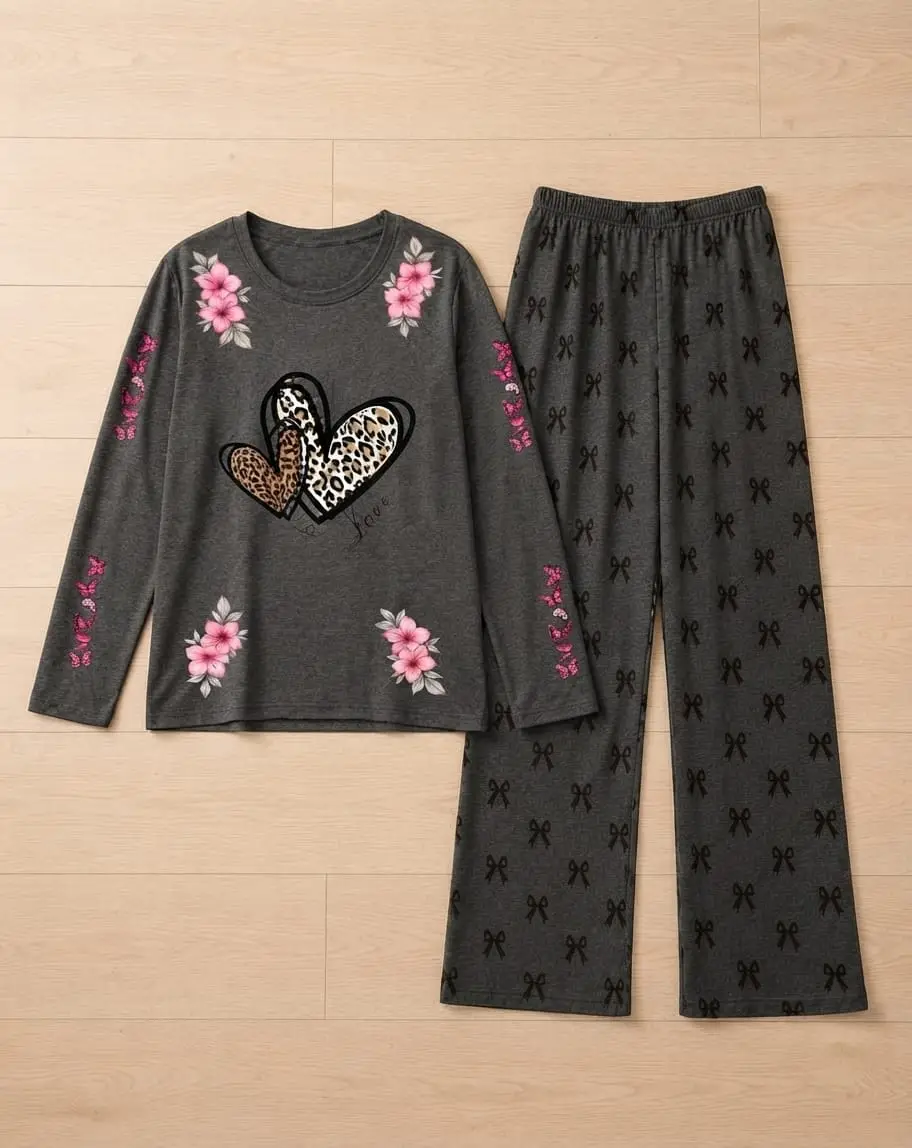 2 Pcs Women's Stitched Cotton Jersey Printed Night Suit