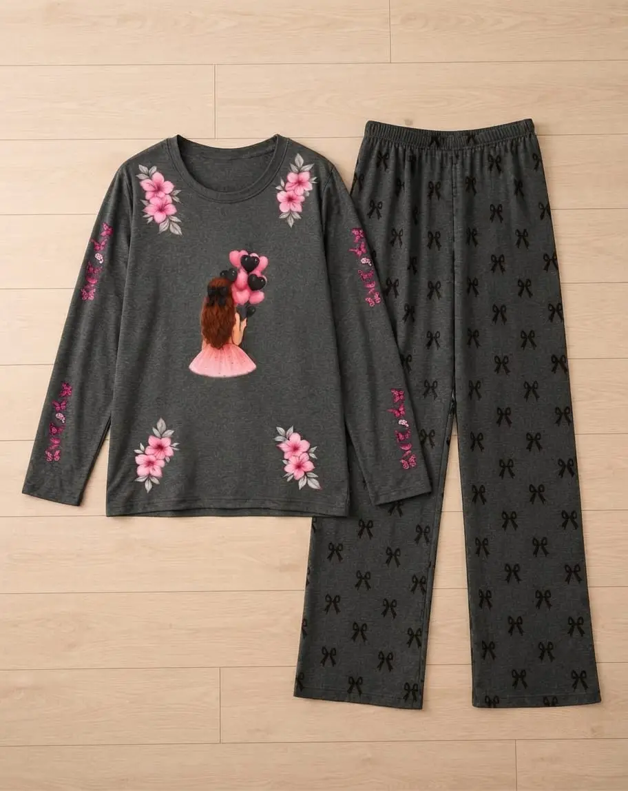 2 Pcs Women's Stitched Cotton Jersey Printed Night Suit