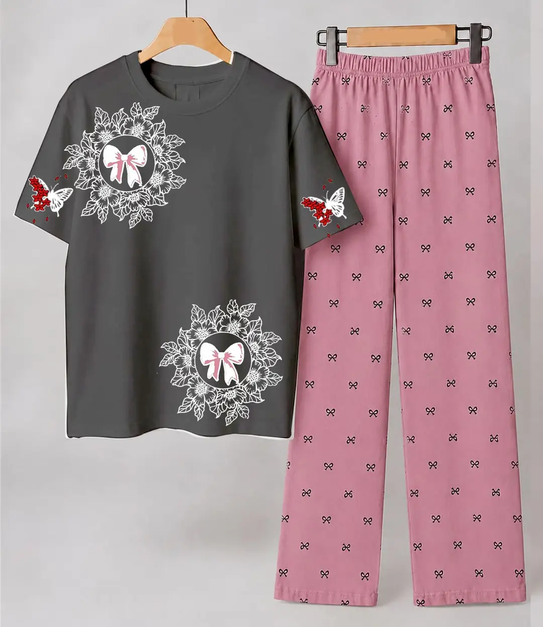 2 Pcs Women's Stitched Cotton Jersey Printed Night Suit