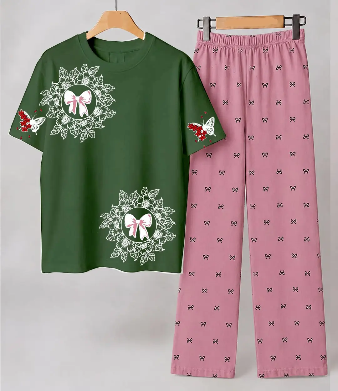 2 Pcs Women's Stitched Cotton Jersey Printed Night Suit