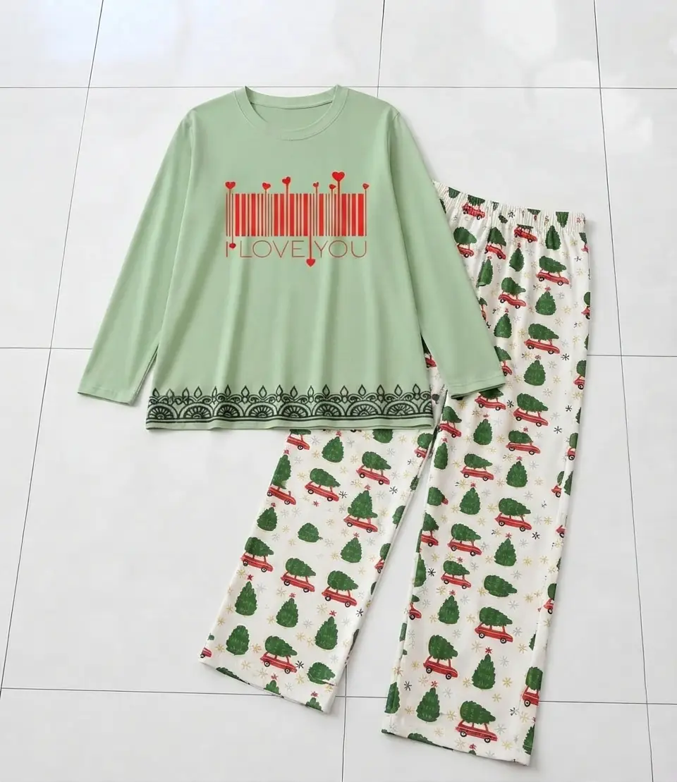 2 Pcs Women's Stitched Cotton Jersey Printed Night Suit