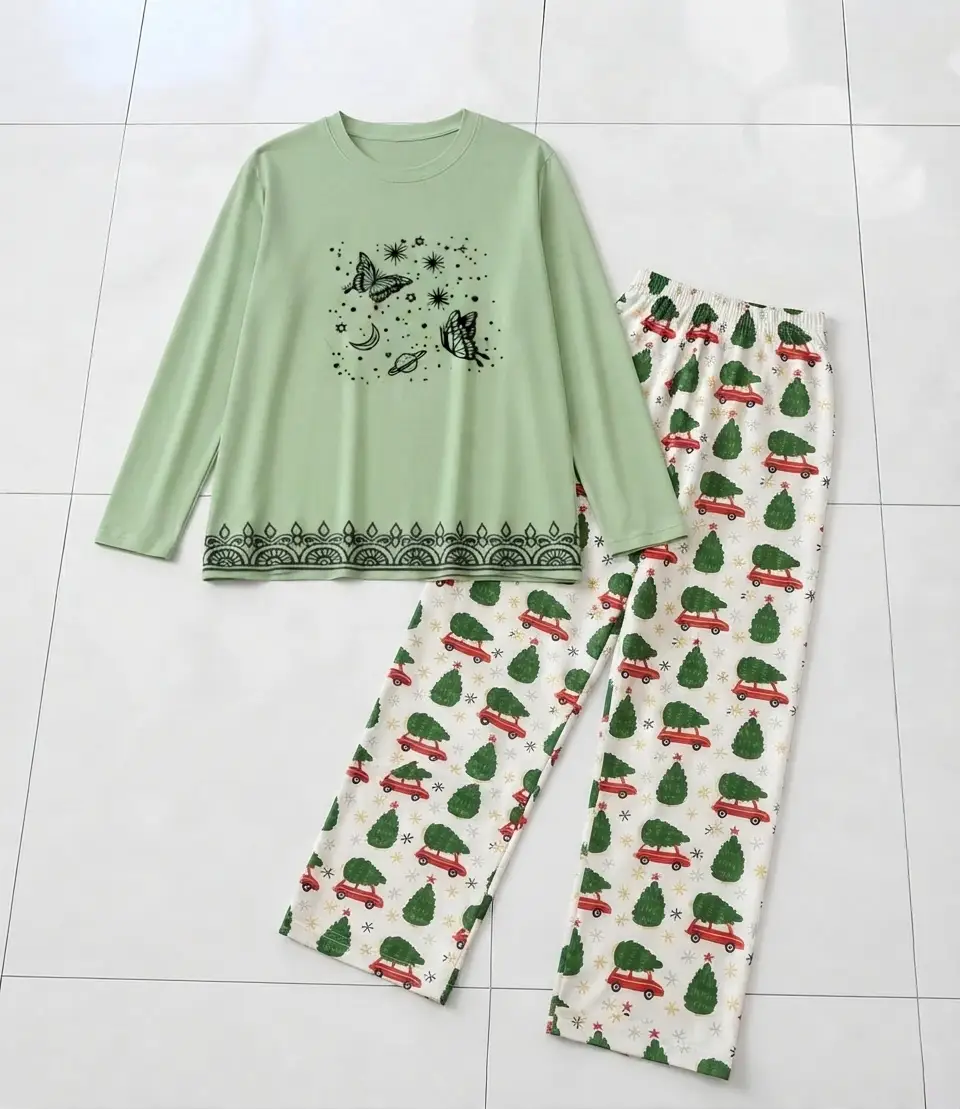 2 Pcs Women's Stitched Cotton Jersey Printed Night Suit