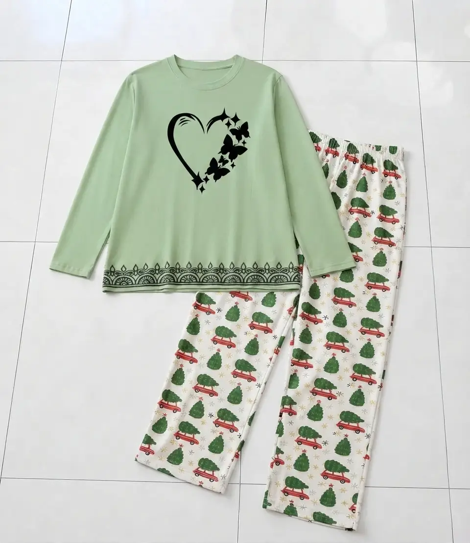 2 Pcs Women's Stitched Cotton Jersey Printed Night Suit