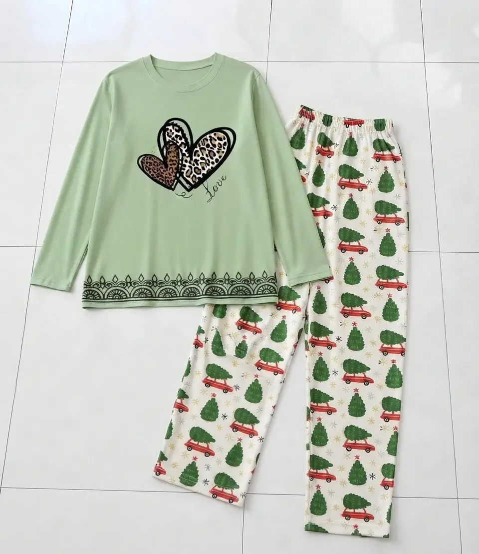 2 Pcs Women's Stitched Cotton Jersey Printed Night Suit