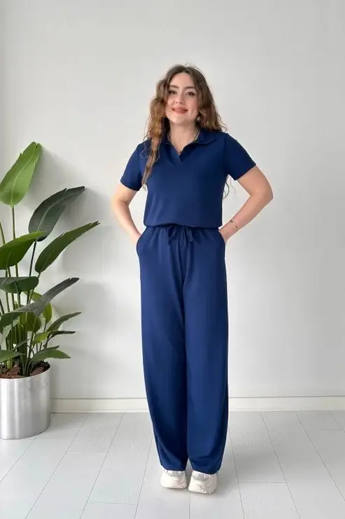 2 Pcs Women's Stitched Jersey Plain Night Suit