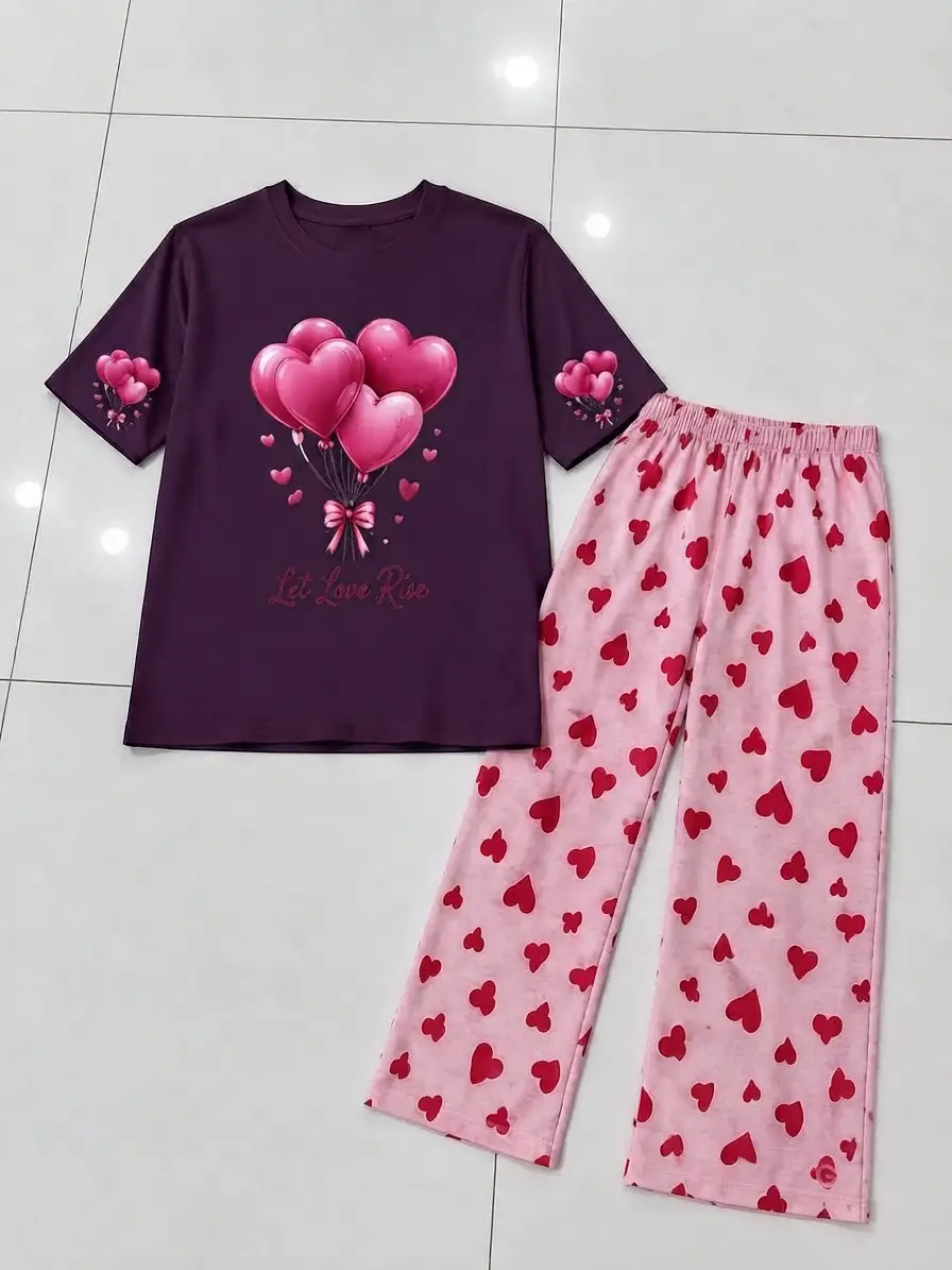 2 Pcs Women's Stitched Cotton Jersey Printed Night Suit