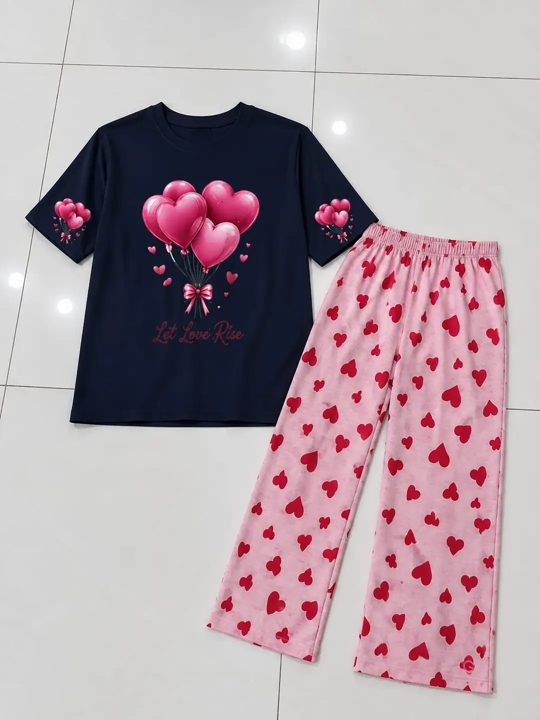 2 Pcs Women's Stitched Cotton Jersey Printed Night Suit