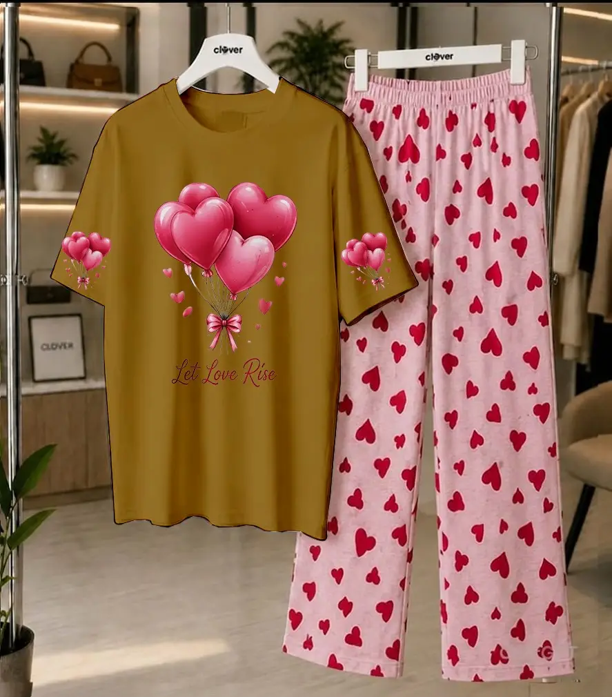3 Pcs Women's Stitched Cotton Jersey Printed Night Suit