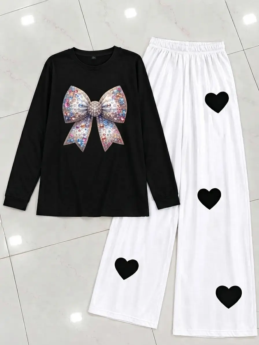 2 Pcs Women's Stitched Cotton Jersey Printed Night Suit