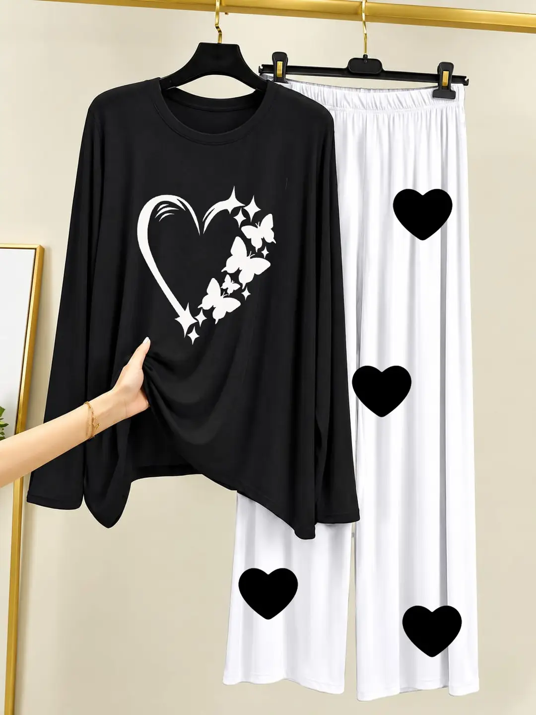 2 Pcs Women's Stitched Cotton Jersey Printed Night Suit