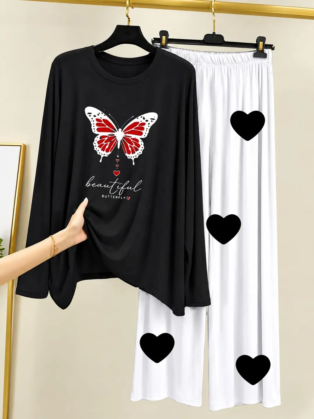 2 Pcs Women's Stitched Cotton Jersey Printed Night Suit
