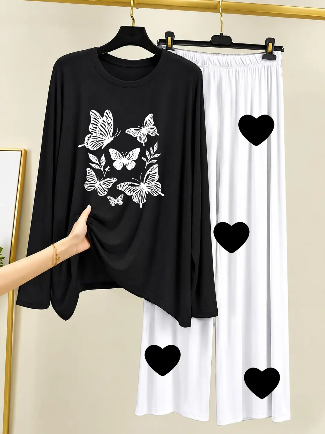 2 Pcs Women's Stitched Cotton Jersey Printed Night Suit