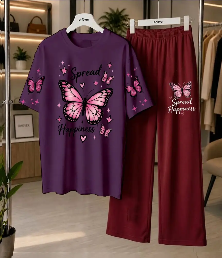 2 Pcs Women's Stitched Jersey Printed Night Suit