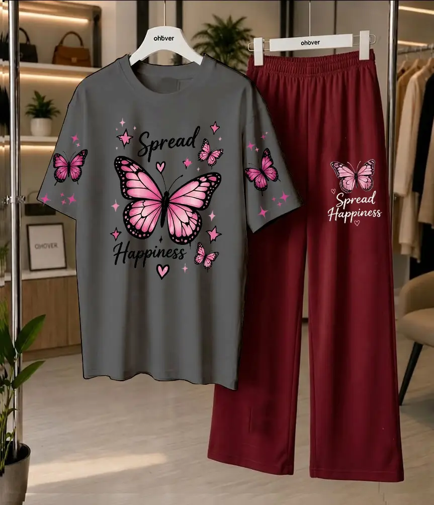 2 Pcs Women's Stitched Jersey Printed Night Suit