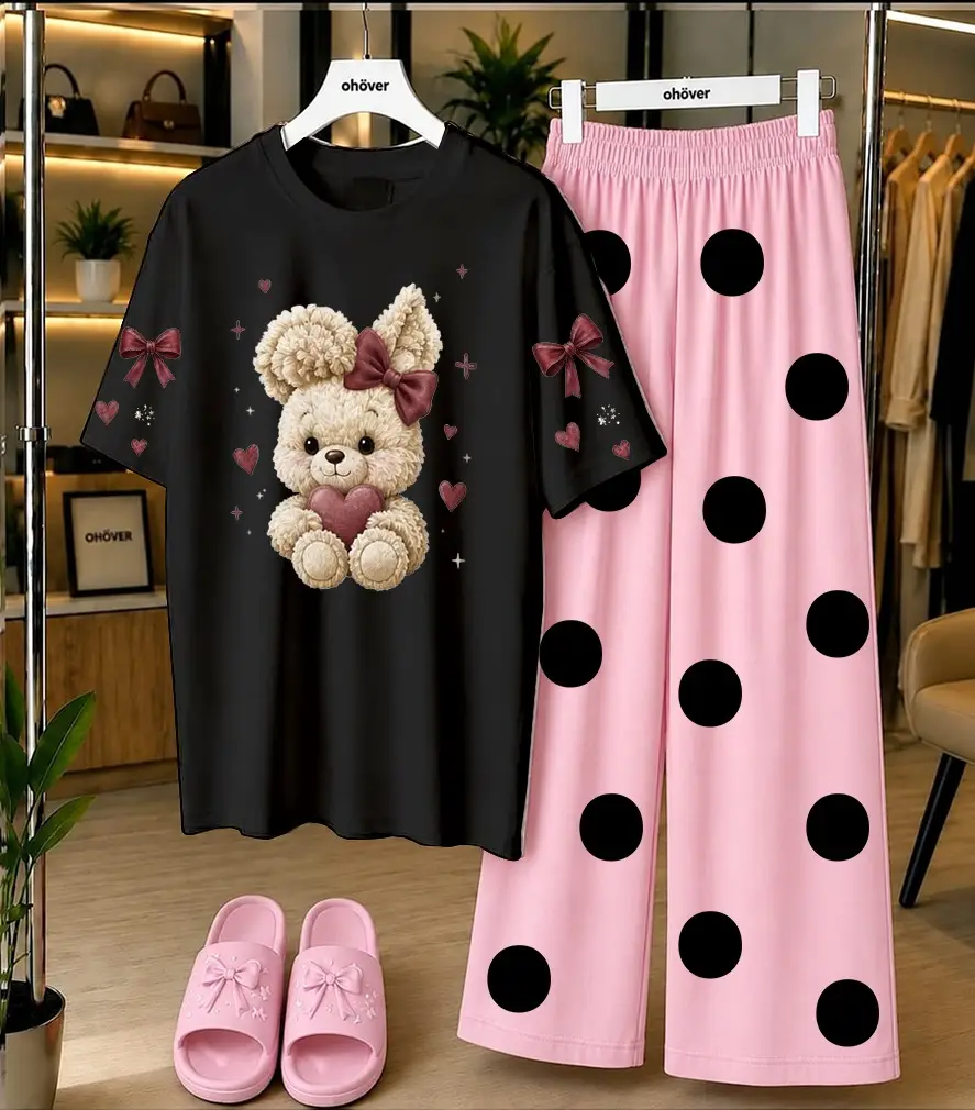2 Pcs Women's Stitched Cotton Jersey Printed Night Suit