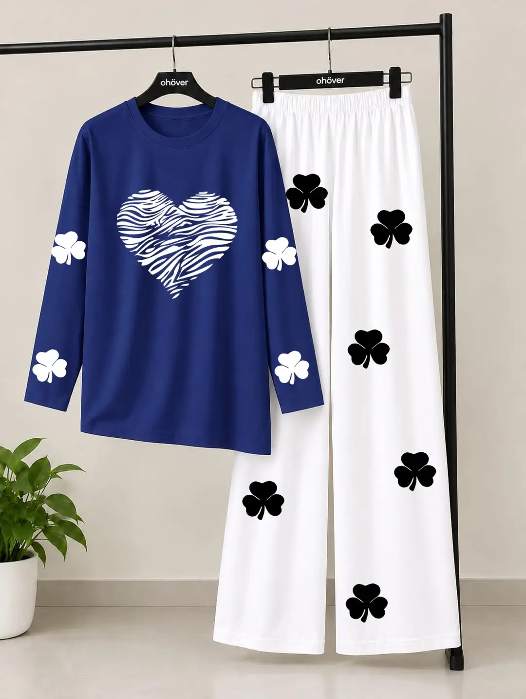 2 Pcs Women's Stitched Jersey Printed Night Suit