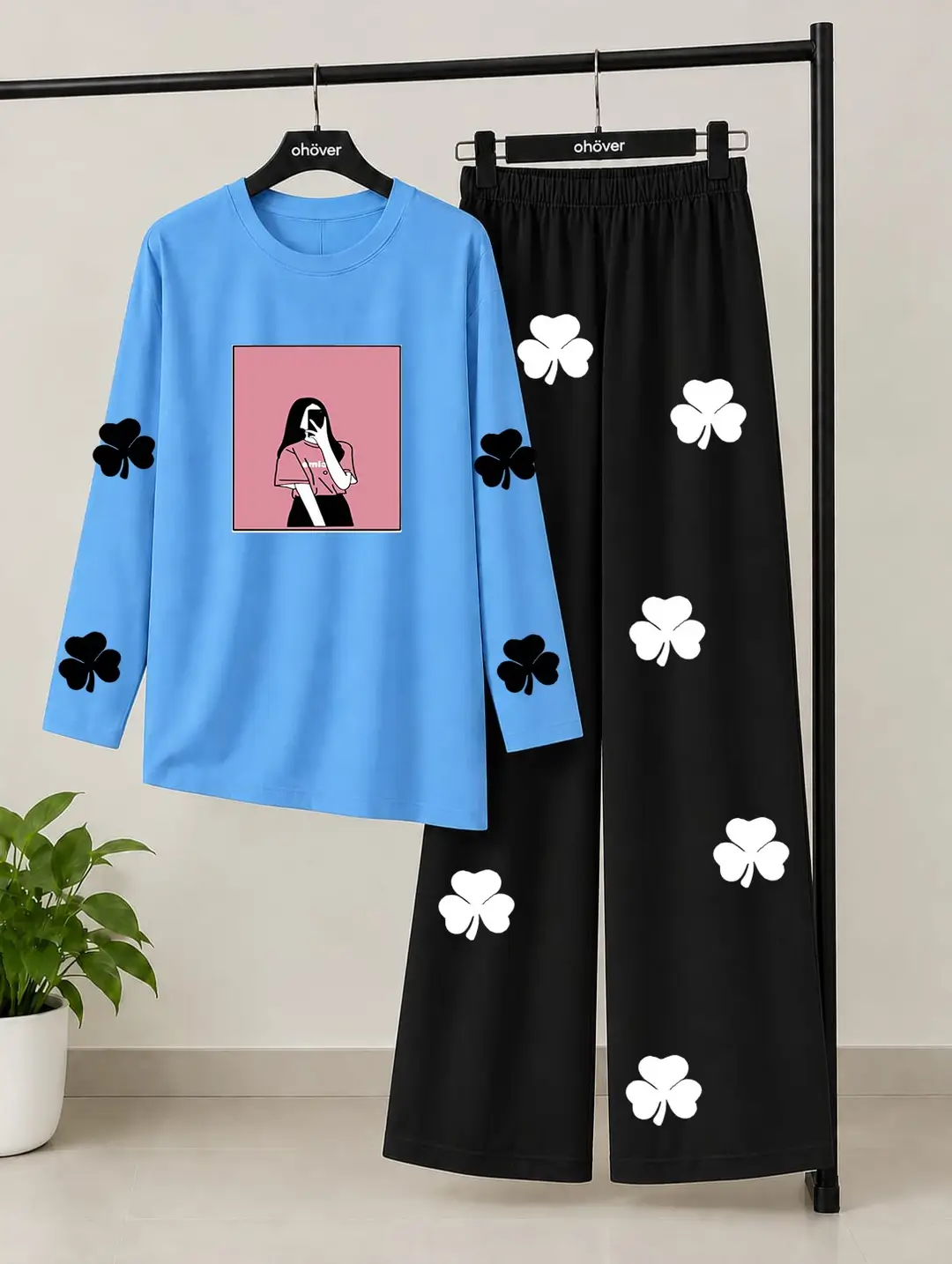 2 Pcs Women's Stitched Jersey Printed Night Suit