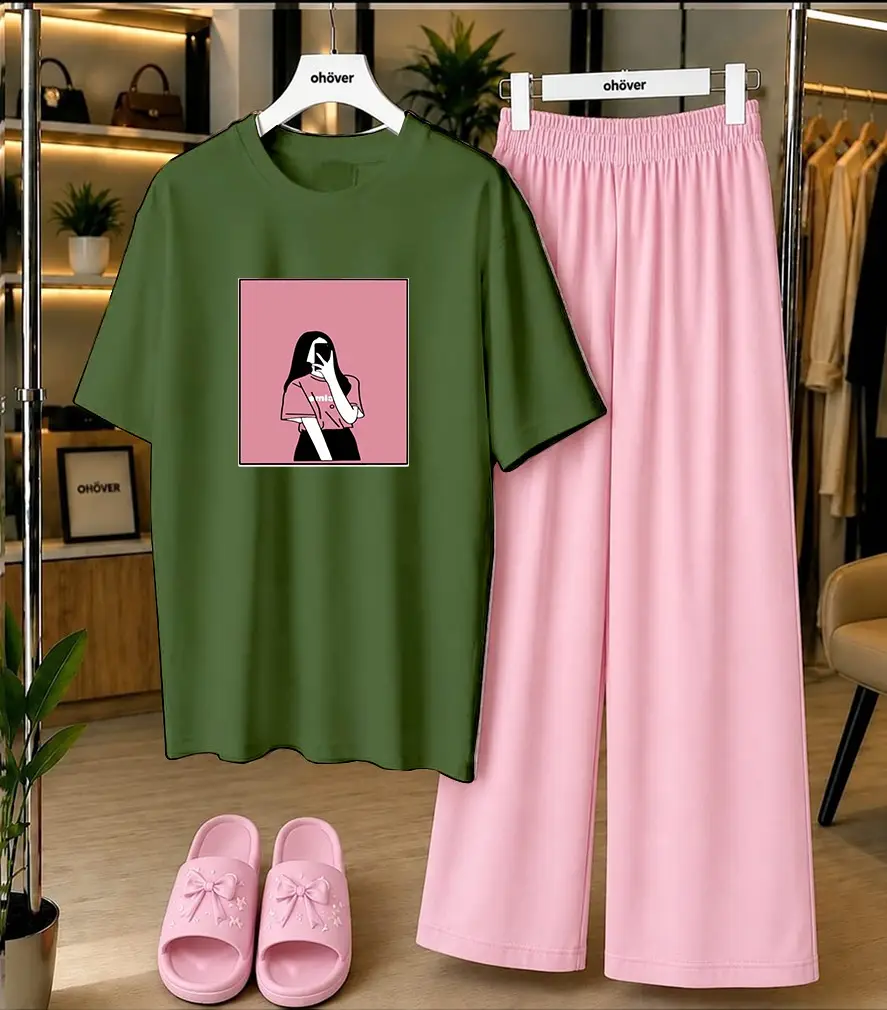 2 Pcs Women's Stitched Cotton Jersey Printed Night Suit