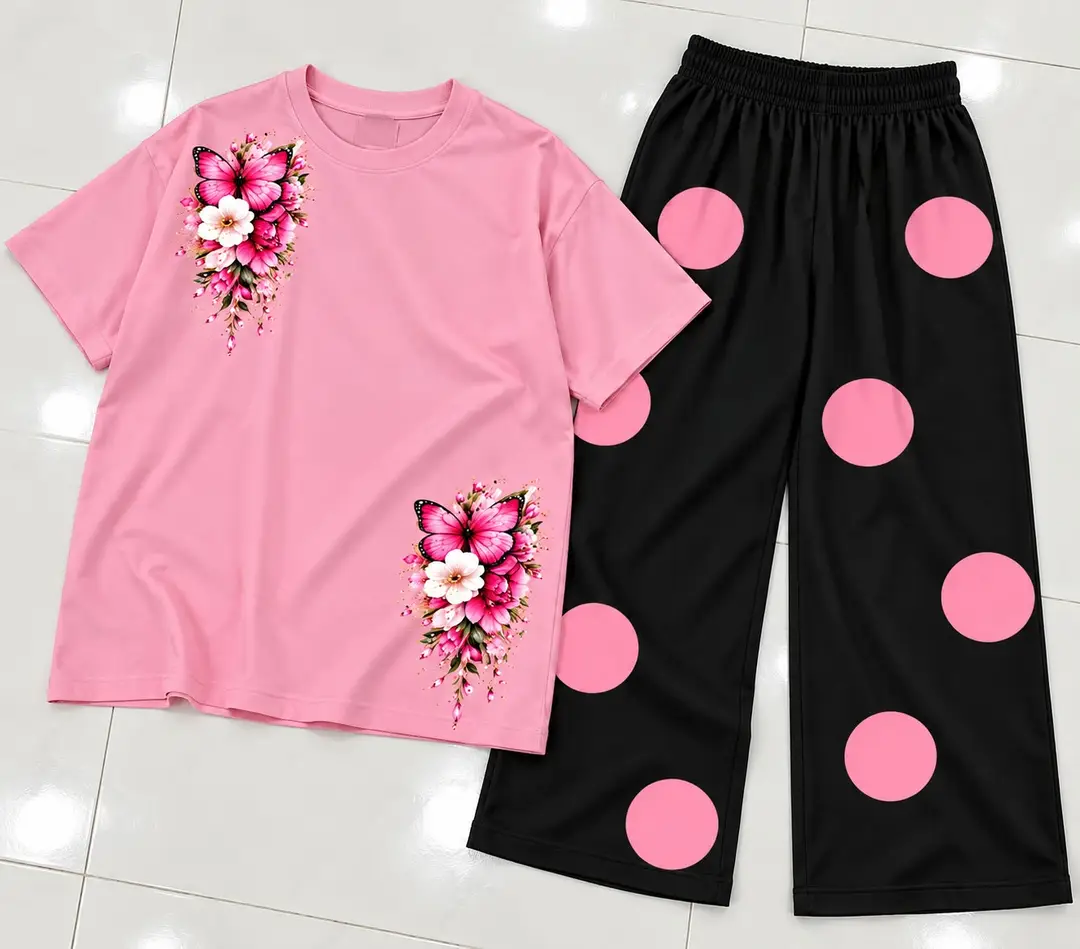 2 Pcs Women's Stitched Cotton Jersey Printed Night Suit
