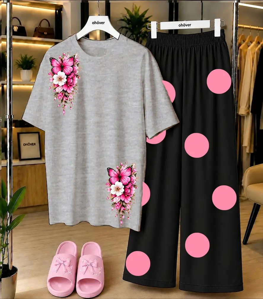 2 Pcs Women's Stitched Cotton Jersey Printed Night Suit