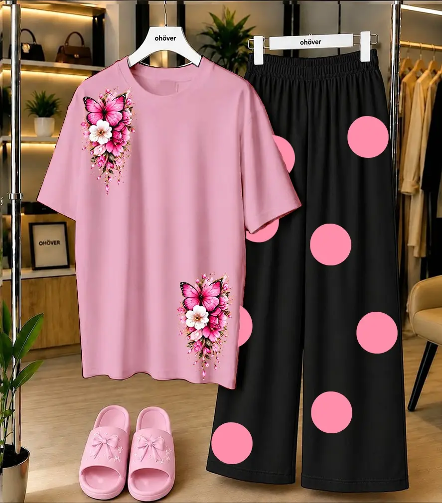 2 Pcs Women's Stitched Cotton Jersey Printed Night Suit