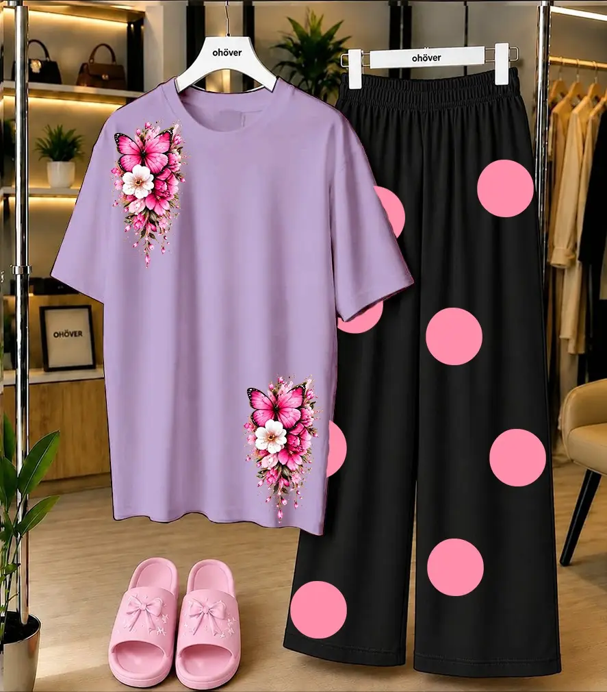 2 Pcs Women's Stitched Cotton Jersey Printed Night Suit