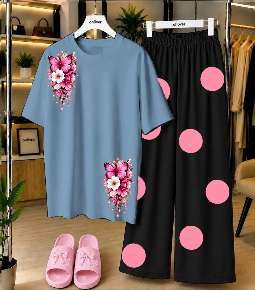 2 Pcs Women's Stitched Cotton Jersey Printed Night Suit