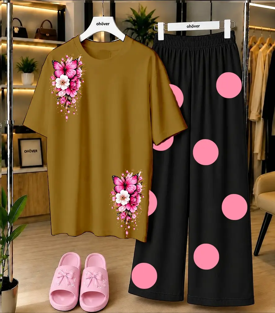 2 Pcs Women's Stitched Cotton Jersey Printed Night Suit