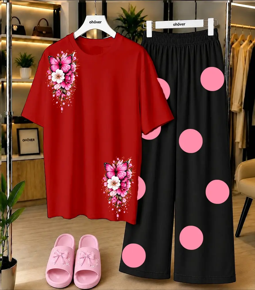 2 Pcs Women's Stitched Cotton Jersey Printed Night Suit