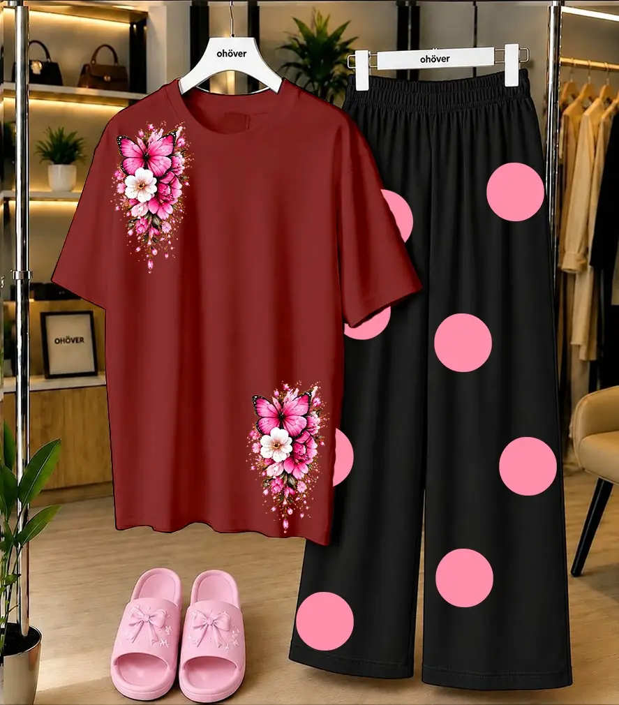 2 Pcs Women's Stitched Cotton Jersey Printed Night Suit