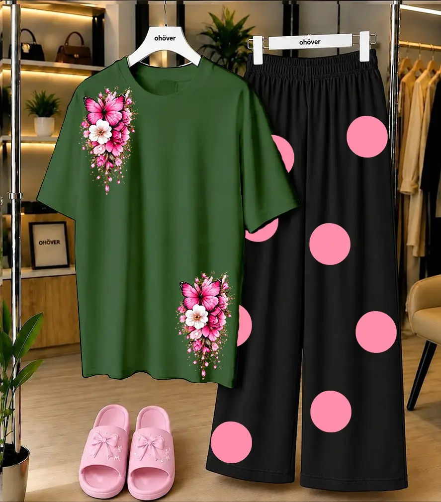 2 Pcs Women's Stitched Cotton Jersey Printed Night Suit