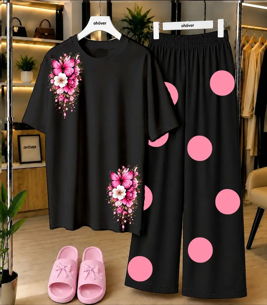 2 Pcs Women's Stitched Cotton Jersey Printed Night Suit