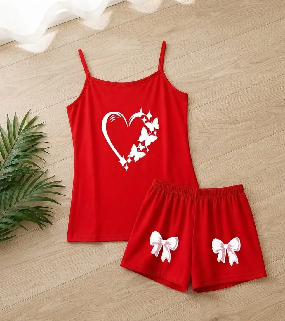 Cotton Jersey Printed Light Weight Camisole Set