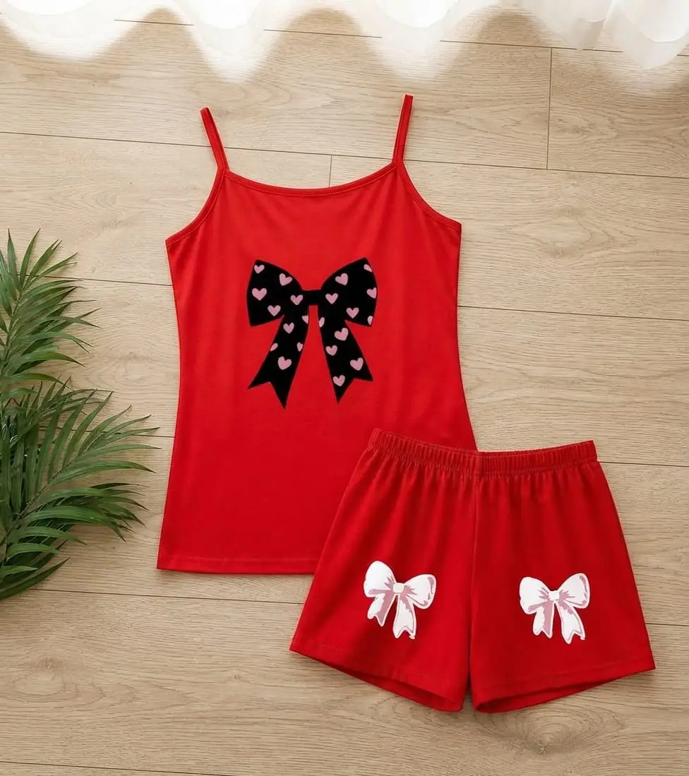 Cotton Jersey Printed Comfortable And Breathable Camisole Set