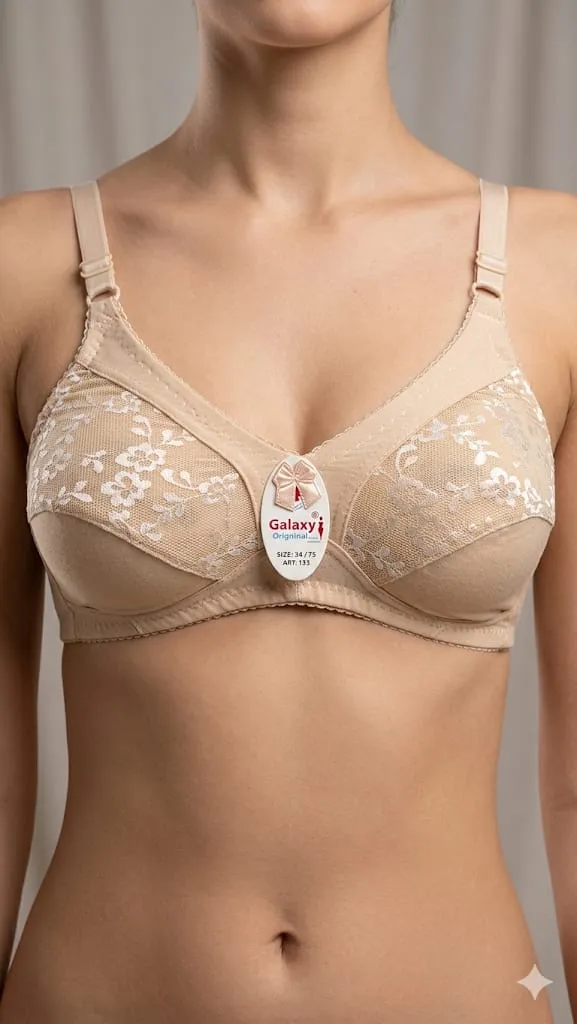 Cotton Embroidered Light Weight Bra Top