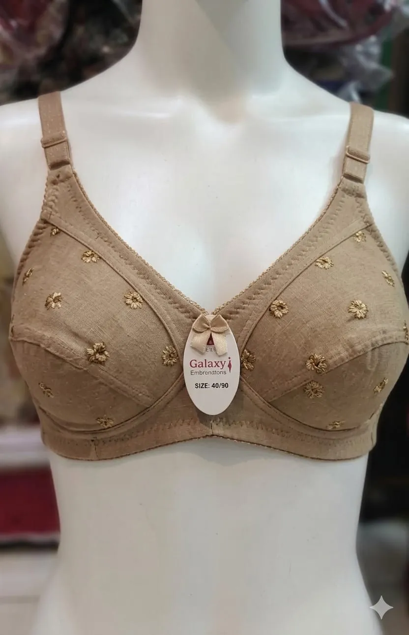 Cotton Embroidered Comfortable And Lightweight Bra Top