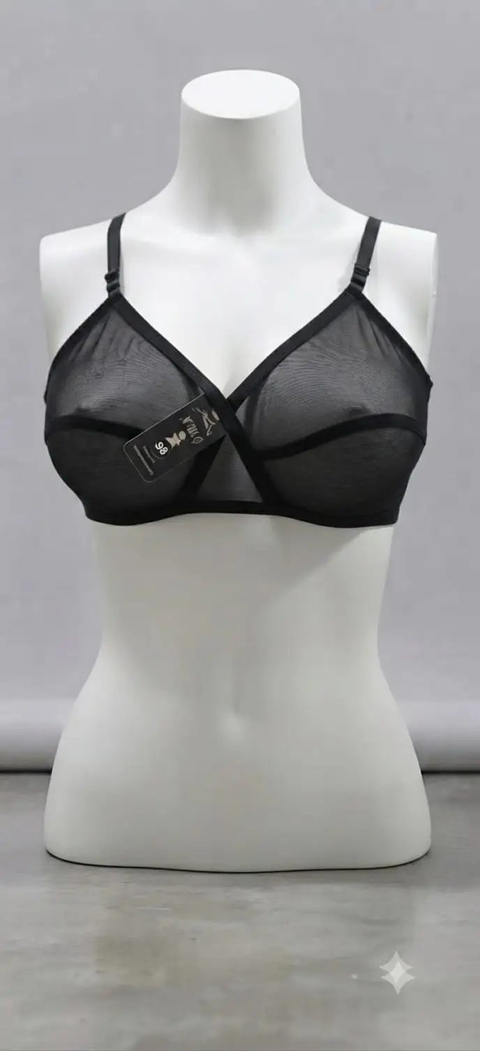 Net Plain Light Weight Bra Top