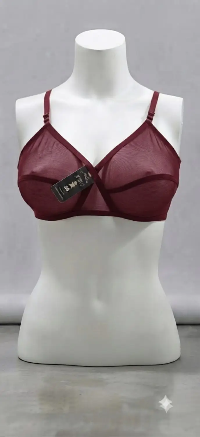 Net Plain Light Weight Bra Top
