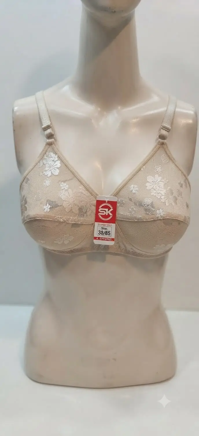 Net Embroidered Light Weight Bra Top