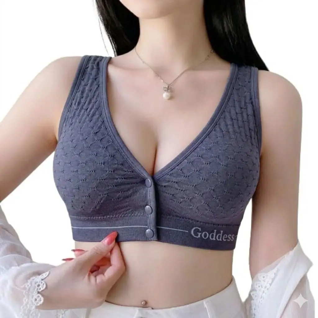 Jersey Chikan Embroidered Padded Bra Top