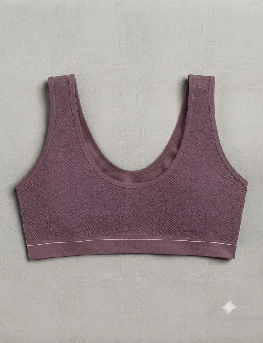 Jersey Chikan Embroidered Padded Bra Top