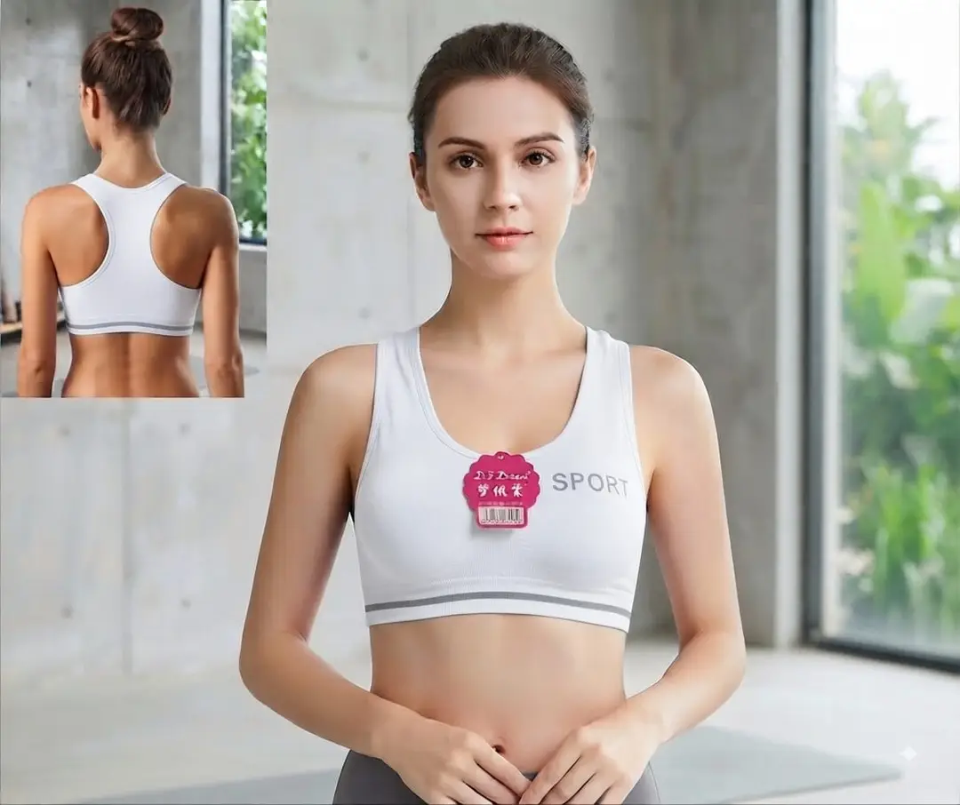 Jersey Plain Comfortable And Lightweight Sports Bra