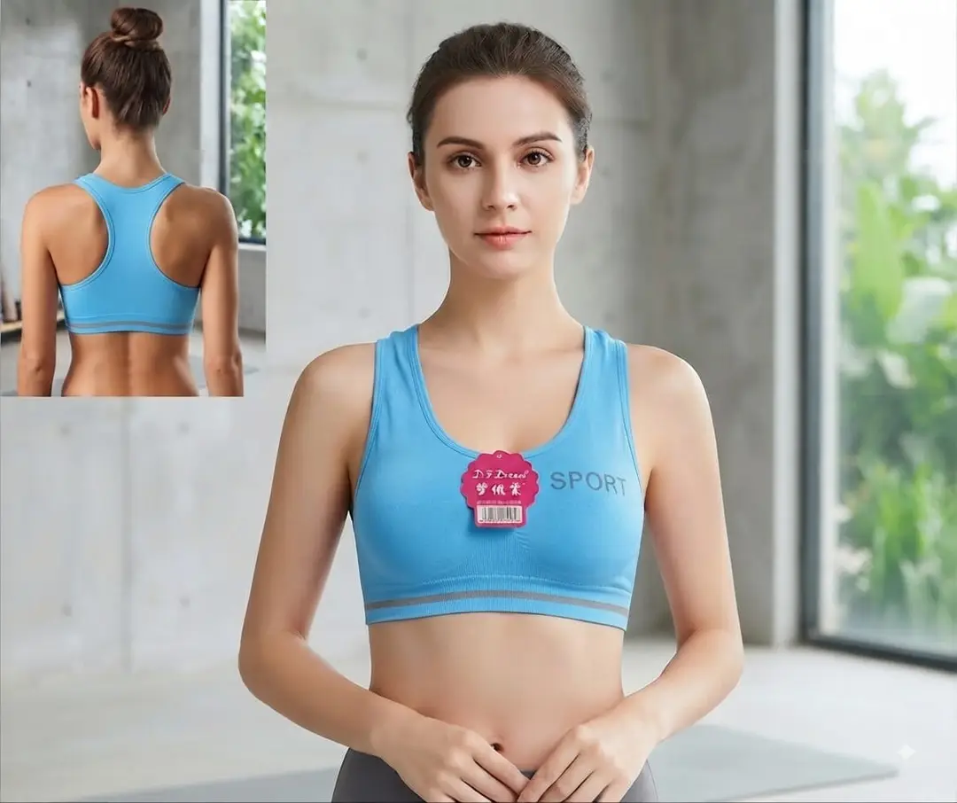 Jersey Plain Comfortable And Lightweight Sports Bra